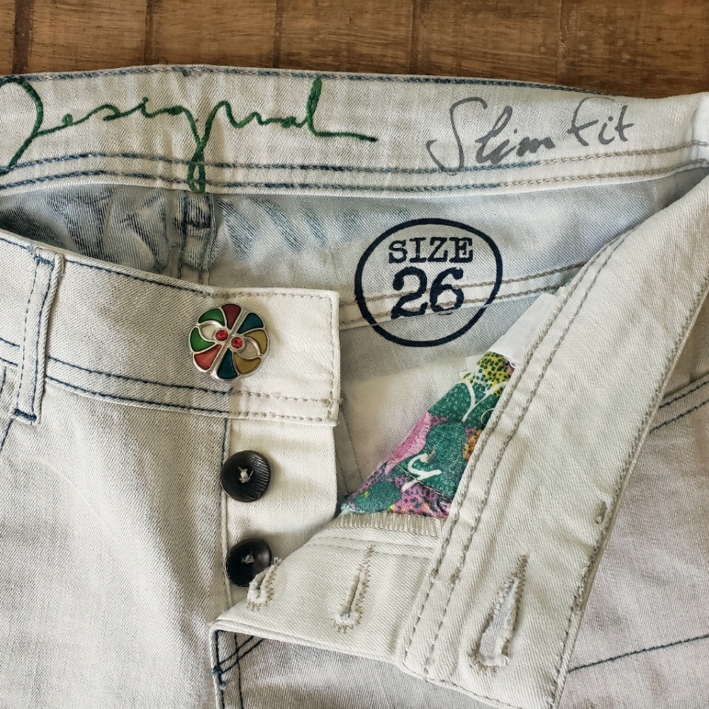 Desigual Sun Bleached Slim Fit Jean